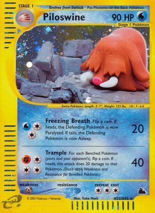 Piloswine (H22/H32) [Skyridge] Reverse Holofoil