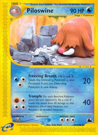 Piloswine (24/144) [Skyridge] Reverse Holofoil