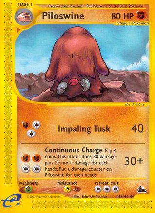 Piloswine (43/144) [Skyridge] Reverse Holofoil