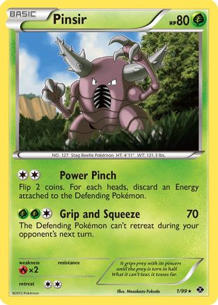 Pinsir (1/99) [Black & White: Next Destinies] Reverse Holofoil