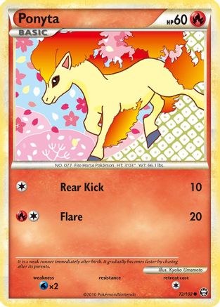 Ponyta (72/102) [HeartGold & SoulSilver: Triumphant] Reverse Holofoil