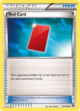Red Card (124/146) [XY: Base Set] Reverse Holofoil