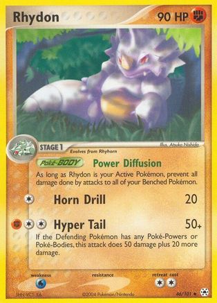 Rhydon (46/101) [EX: Hidden Legends] Reverse Holofoil