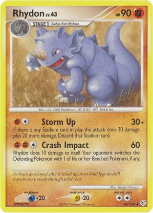 Rhydon (60/130) [Diamond & Pearl: Base Set] Reverse Holofoil