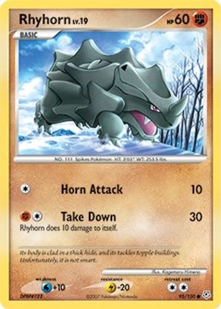 Rhyhorn (95/130) [Diamond & Pearl: Base Set] Reverse Holofoil