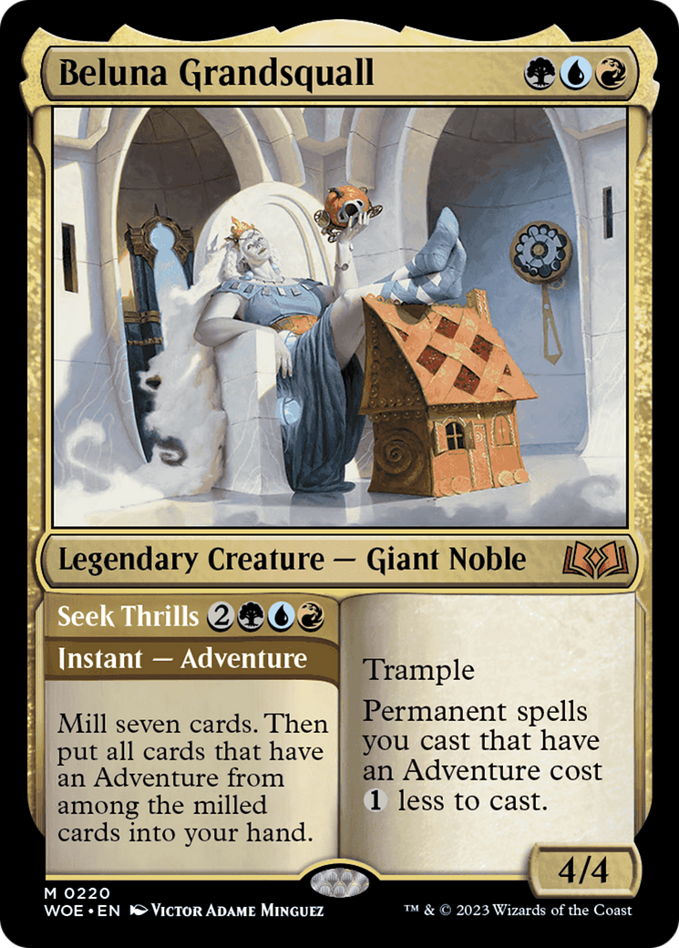 Beluna Grandsquall // Seek Thrills [Wilds of Eldraine] Foil