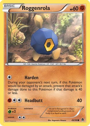 Roggenrola (49/98) [Black & White: Emerging Powers] Reverse Holofoil