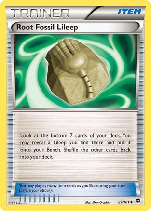 Root Fossil Lileep (87/101) [Black & White: Plasma Blast] Reverse Holofoil