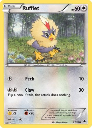 Rufflet (87/98) [Black & White: Emerging Powers] Reverse Holofoil
