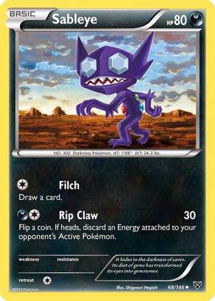 Sableye (68/146) [XY: Base Set] Reverse Holofoil