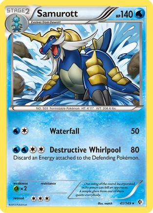 Samurott (41/149) [Black & White: Boundaries Crossed] Reverse Holofoil