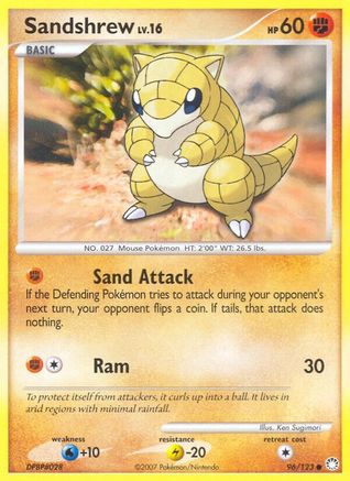 Sandshrew (96/123) [Diamond & Pearl: Mysterious Treasures] Reverse Holofoil