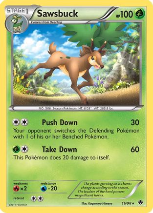 Sawsbuck (16/98) [Black & White: Emerging Powers] Reverse Holofoil