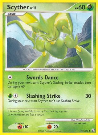 Scyther (49/100) [Diamond & Pearl: Stormfront] Reverse Holofoil