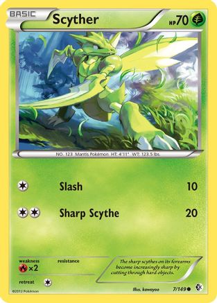 Scyther (7/149) [Black & White: Boundaries Crossed] Reverse Holofoil