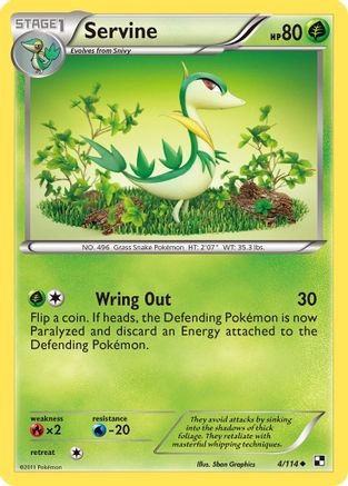 Servine (4/114) [Black & White: Base Set] Reverse Holofoil