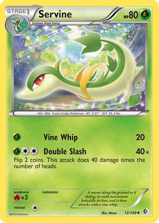 Servine (12/149) [Black & White: Boundaries Crossed] Reverse Holofoil