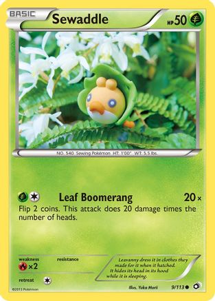 Sewaddle (9/113) [Black & White: Legendary Treasures] Reverse Holofoil