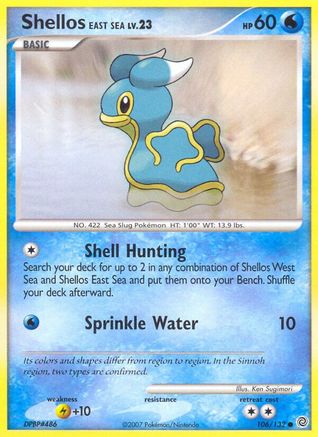 Shellos East Sea (106/132) [Diamond & Pearl: Secret Wonders] Reverse Holofoil