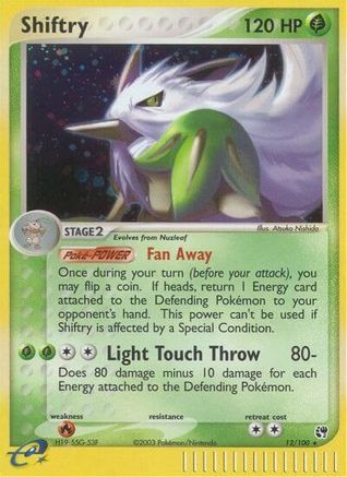 Shiftry (12/100) [EX: Sandstorm] Reverse Holofoil