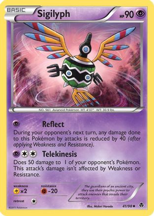 Sigilyph (41/98) [Black & White: Emerging Powers] Reverse Holofoil