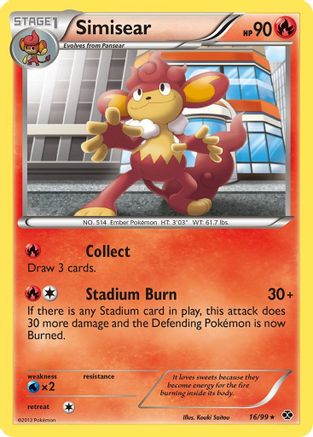 Simisear (16/99) [Black & White: Next Destinies] Reverse Holofoil