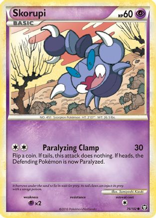 Skorupi (76/102) [HeartGold & SoulSilver: Triumphant] Reverse Holofoil