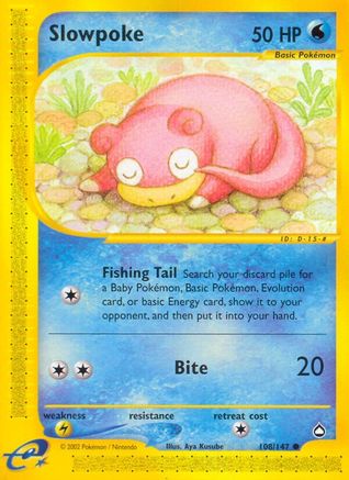 Slowpoke (108/147) [Aquapolis] Reverse Holofoil