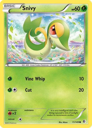 Snivy (11/149) [Black & White: Boundaries Crossed] Reverse Holofoil