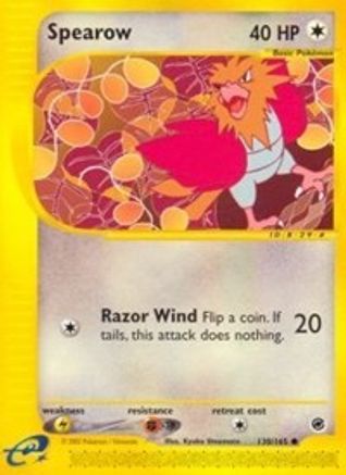 Spearow (130/165) [Expedition: Base Set] Reverse Holofoil