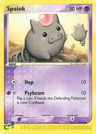 Spoink (74/97) [EX: Dragon] Reverse Holofoil