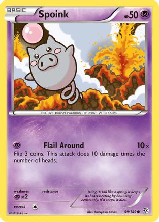 Spoink (59/149) [Black & White: Boundaries Crossed] Reverse Holofoil