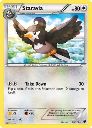 Staravia (96/116) [Black & White: Plasma Freeze] Reverse Holofoil