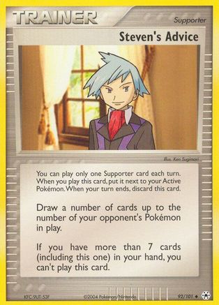 Steven's Advice (92/101) [EX: Hidden Legends] Reverse Holofoil