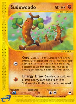 Sudowoodo (36/147) [Aquapolis] Reverse Holofoil