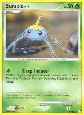 Surskit (104/123) [Diamond & Pearl: Mysterious Treasures] Reverse Holofoil