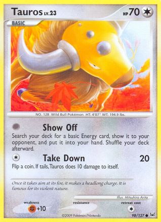 Tauros (98/127) [Platinum: Base Set] Reverse Holofoil
