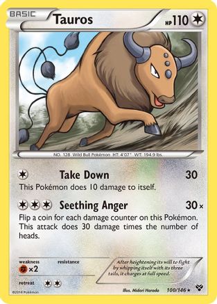 Tauros (100/146) [XY: Base Set] Reverse Holofoil