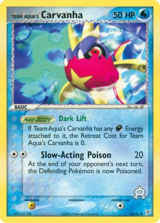 Team Aqua's Carvanha (25/95) [EX: Team Magma vs Team Aqua] Reverse Holofoil