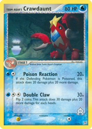 Team Aqua's Crawdaunt (14/95) [EX: Team Magma vs Team Aqua] Reverse Holofoil