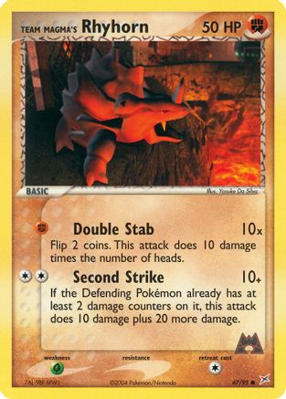 Team Magma's Rhyhorn (67/95) [EX: Team Magma vs Team Aqua] Reverse Holofoil