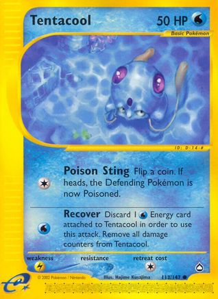 Tentacool (113/147) [Aquapolis] Reverse Holofoil