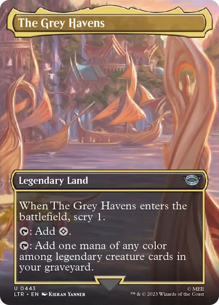 The Grey Havens (Borderless Alternate Art) [The Lord of the Rings: Tales of Middle-Earth] Foil