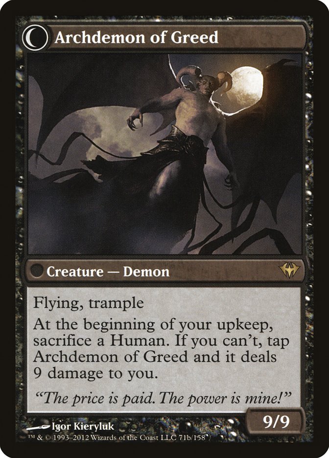 Ravenous Demon // Archdemon of Greed [Dark Ascension] Foil