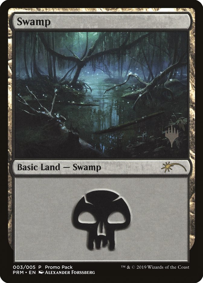Swamp (3) [Core Set 2020 Promo Pack] Foil