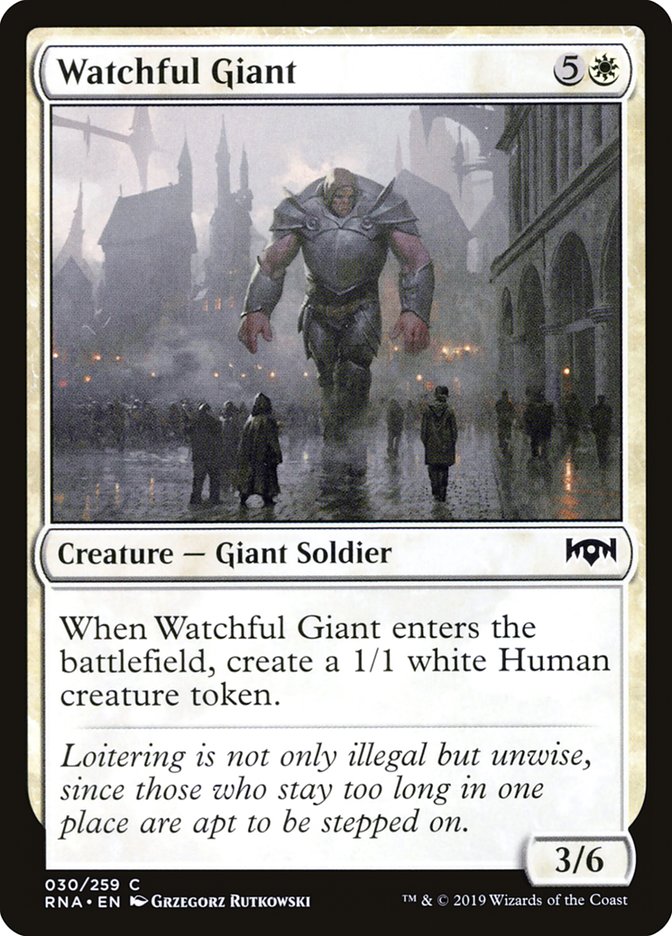 Watchful Giant [Ravnica Allegiance] Foil