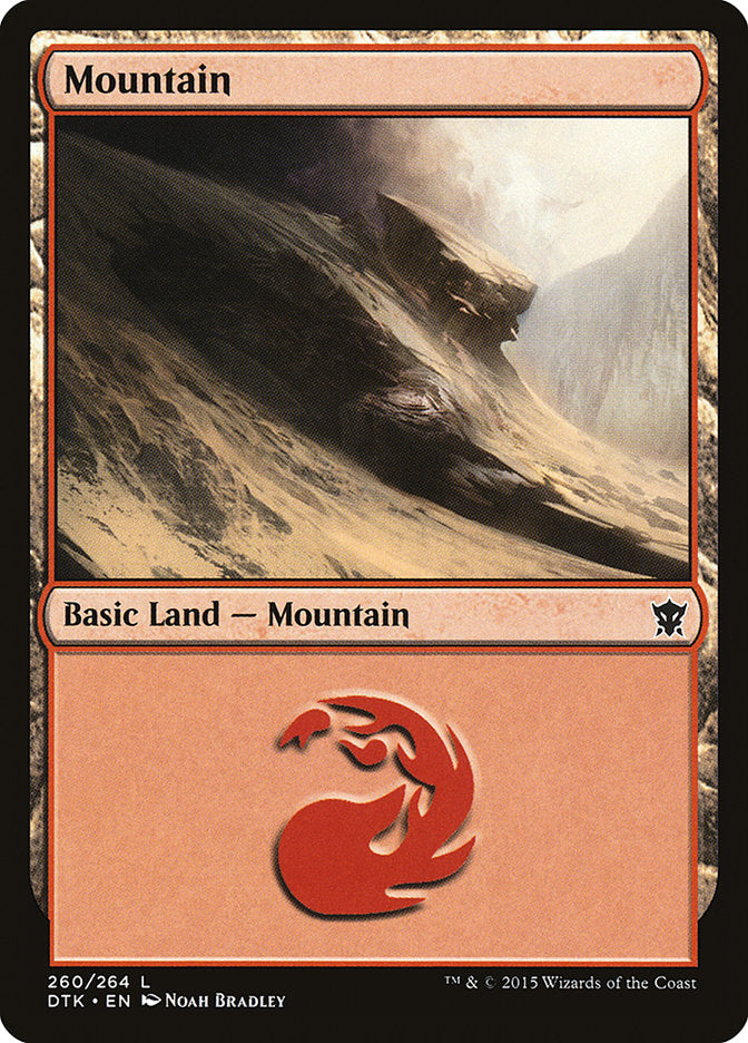 Mountain (260) [Dragons of Tarkir] Foil