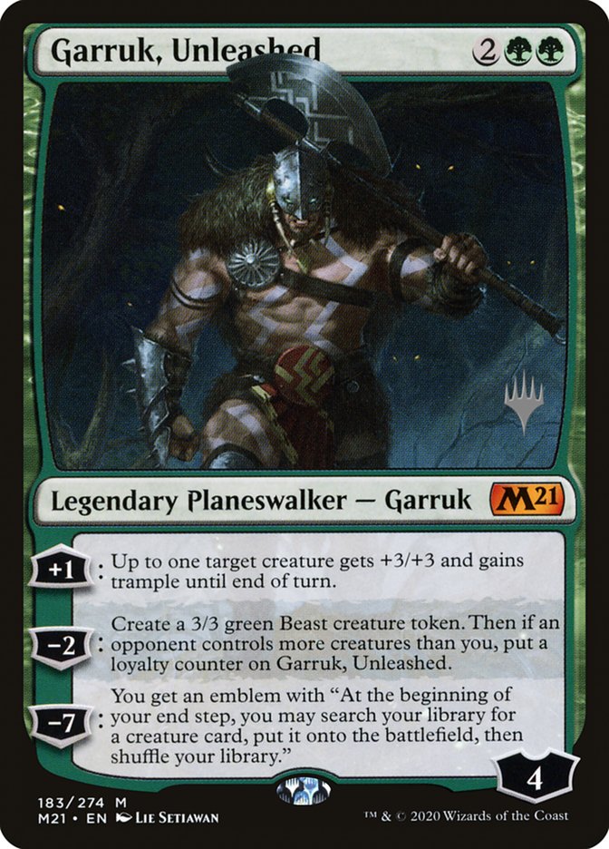 Garruk, Unleashed (Promo Pack) [Core Set 2021 Promos] Foil