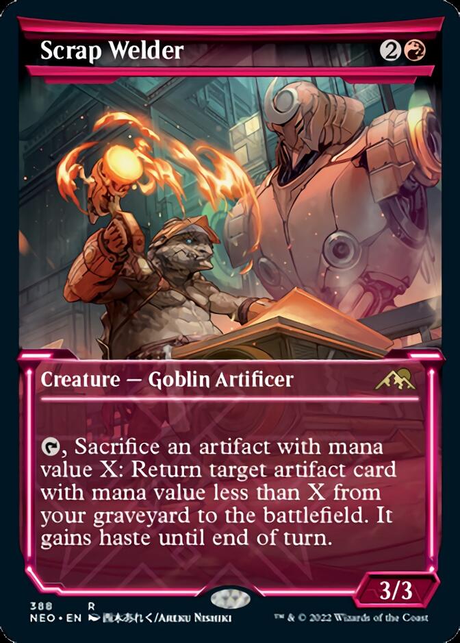 Scrap Welder (Showcase Soft Glow) [Kamigawa: Neon Dynasty] Foil