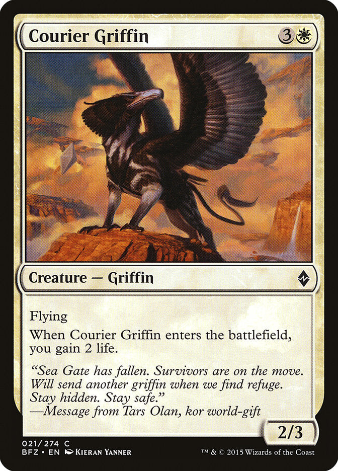 Courier Griffin [Battle for Zendikar] Foil